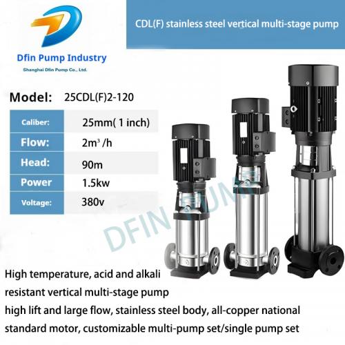 25cdl (F) 2-120 Cdl/Cdlf Stainless Steel Variable Frequency Constant Pressure Boiler Booster 380V Pipeline Circulating Water Pump