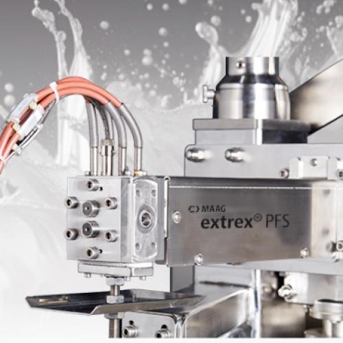 MAAG Gear Pumps Hot Melt Extrusion Gear Pumps for the Pharmaceutical Industry - extrex  PFS